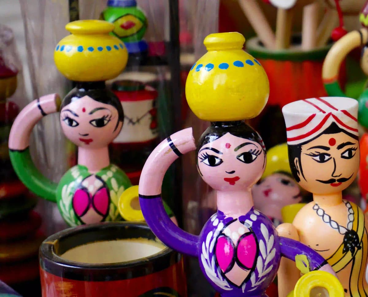 Kondapalli Toy Set — Village Scene